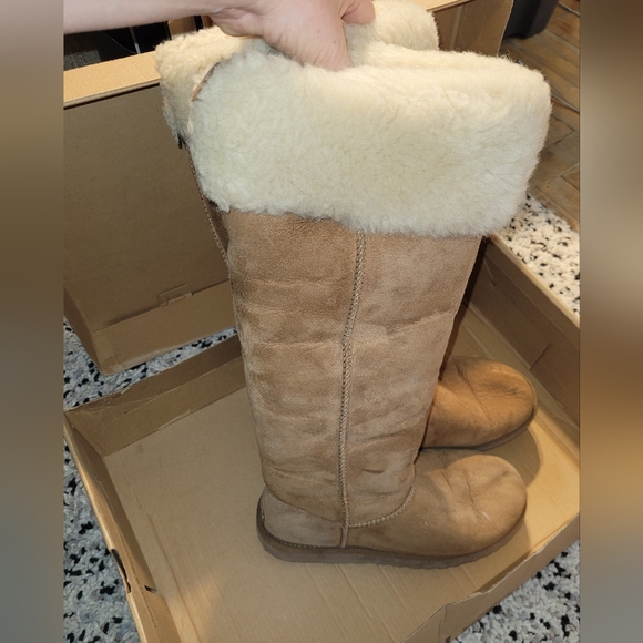 Tall Tan Over The Knee Bailey Button Ugg Boot - Picture 2 of 9